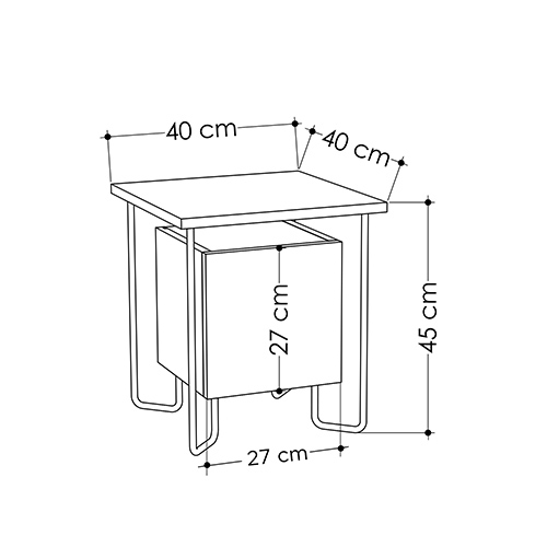 Прикроватная тумба белого цвета с дверцей ACRES NIGHTSTAND WHITE в Ижевске