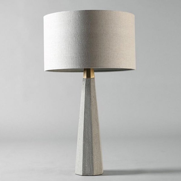 Настольная лампа Concrete Stone Table Lamp Tube Серый в Ижевске | Loft Concept 