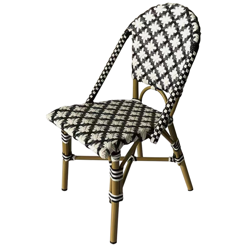 Стул ротанг Wicker Mathis Rattan Chair Черно-белый Древесина в Ижевске | Loft Concept 