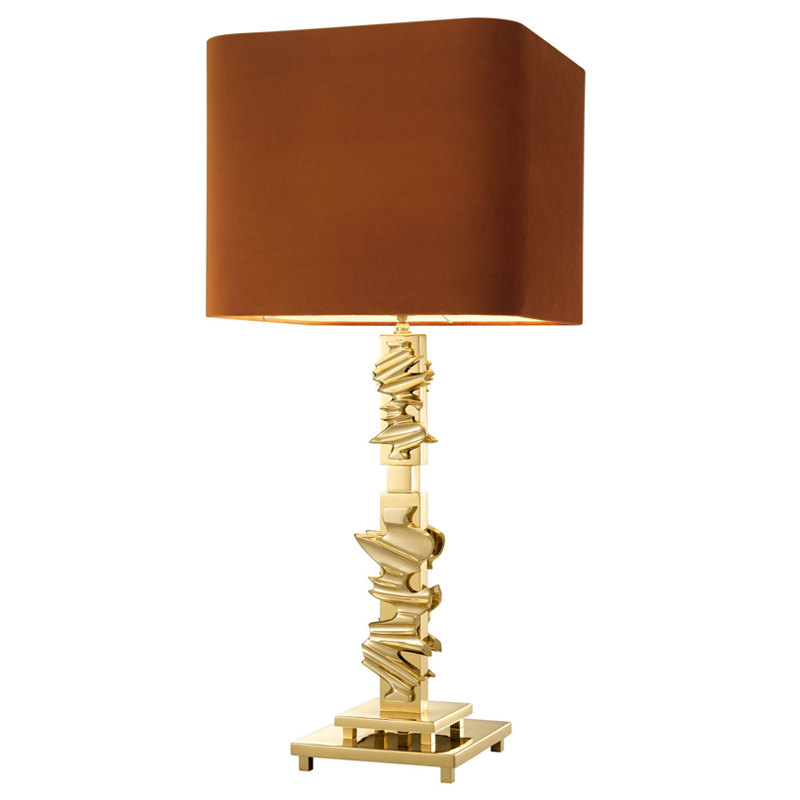 Настольная лампа Eichholtz Table Lamp Abruzzo brass Латунь Оранжевый в Ижевске | Loft Concept 