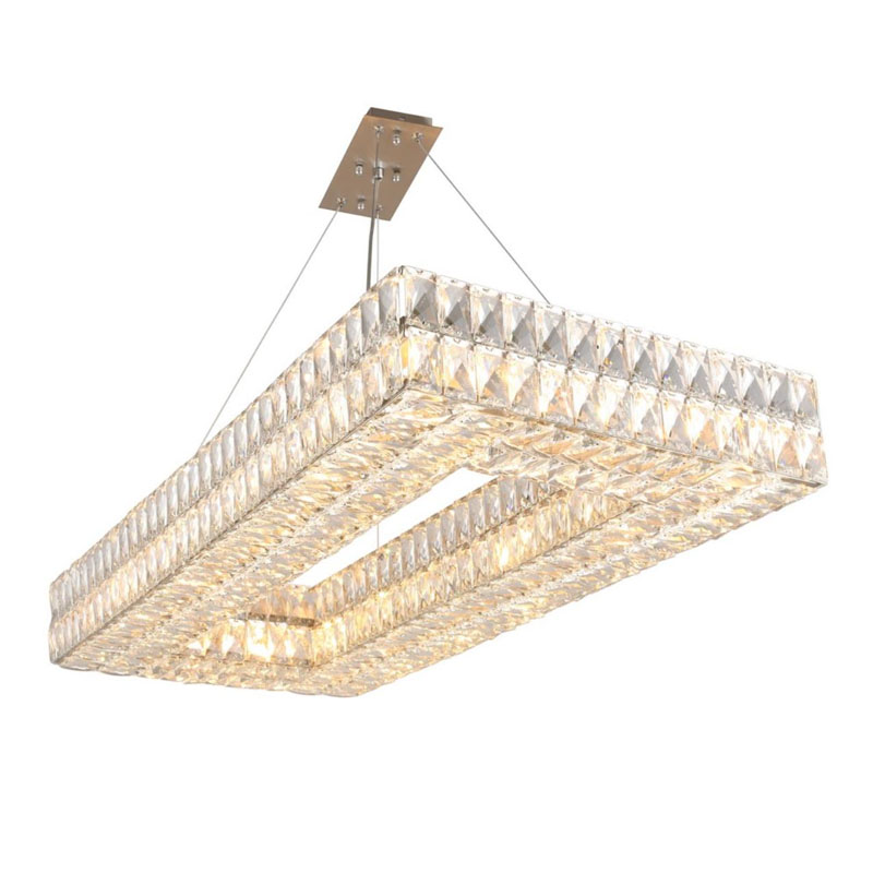 Люстра Crystal Regena Silver Rectangle Chandelier 100 Прозрачный Хром в Ижевске | Loft Concept 