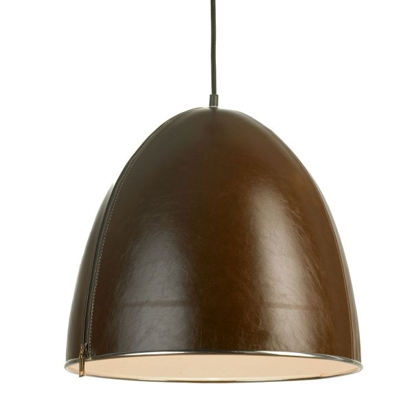 Подвесной светильник Leather Cone Brown Pendant  в Ижевске | Loft Concept 