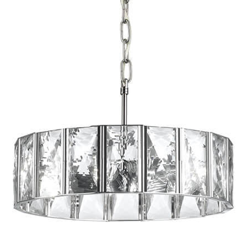 Люстра Tiers Crystal Light Chandelier Round Хром Прозрачный (Transparent) в Ижевске | Loft Concept 