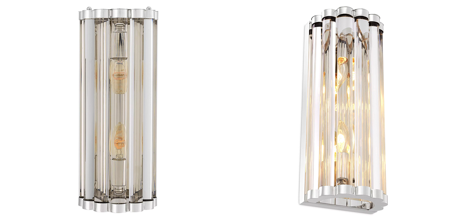 Бра Eichholtz Wall Lamp Amalfi S Nickel - фото №1