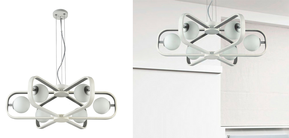 Люстра Michele Ball Chandelier Silver 6 Люстра Michele Ball Chandelier Silver 6 - Loft-Concept в Ижевске