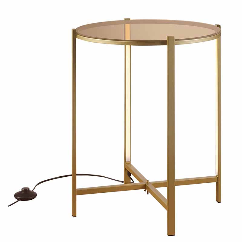 Приставной стол Galia Side Table Bronze LED Бронза в Ижевске | Loft Concept 