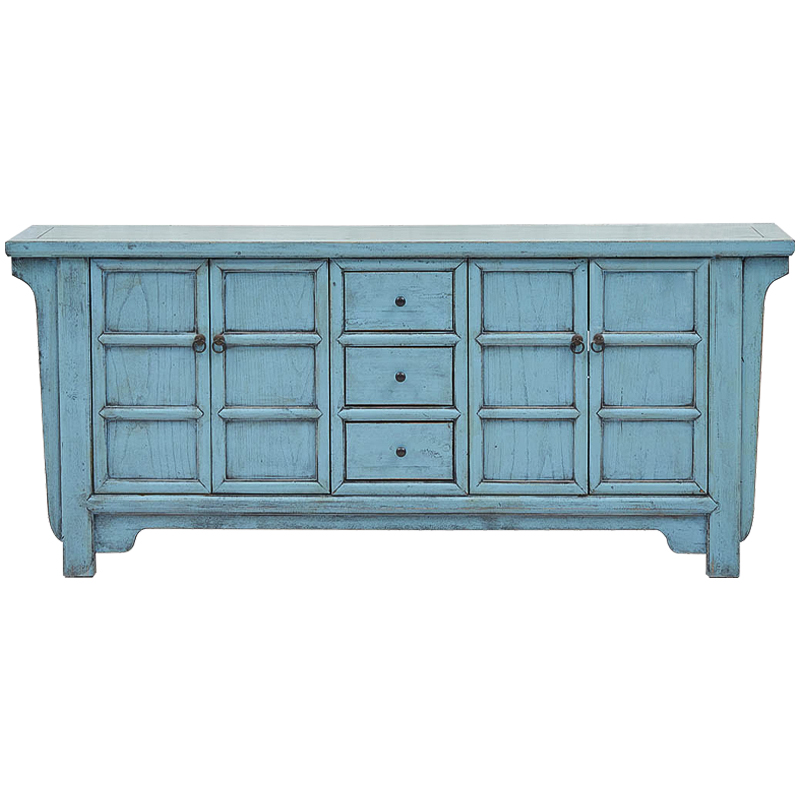 Комод в китайском стиле Blue Chest of Drawers Chinese Collection Голубой Коричневый в Ижевске | Loft Concept 