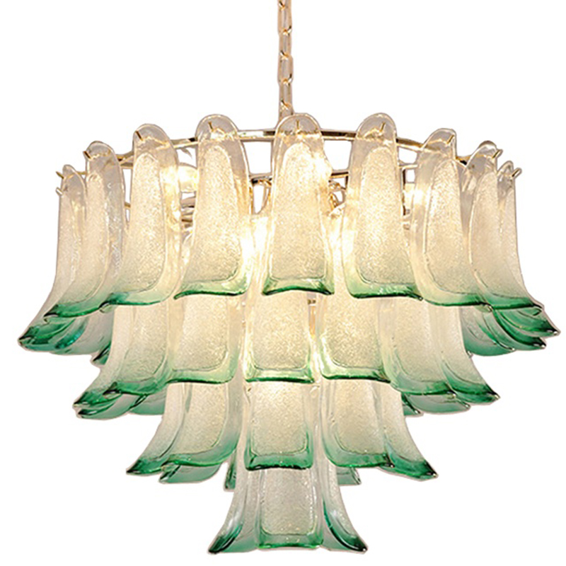 Люстра Peacock Chandelier Золотой Прозрачное Стекло Зеленый в Ижевске | Loft Concept 