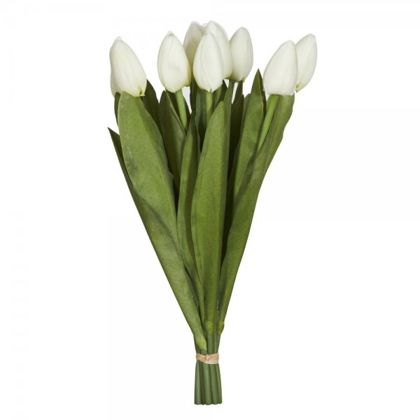 Декоративный искусственный цветок Bouquet Of White Tulips Белый Зеленый в Ижевске | Loft Concept 