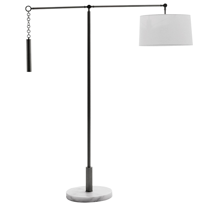 Торшер Arteriors NEWARK FLOOR LAMP Black Черный Белый в Ижевске | Loft Concept 