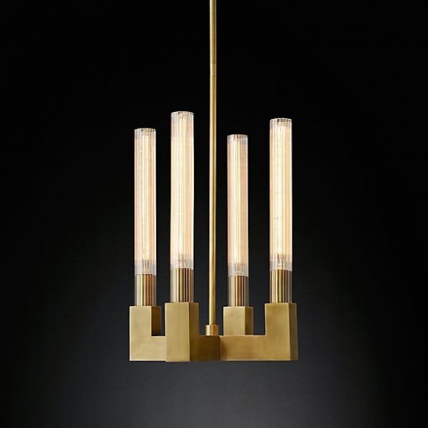 Люстра RH CANELLE Pendant lamp 4 Modern Brass Латунь в Ижевске | Loft Concept 