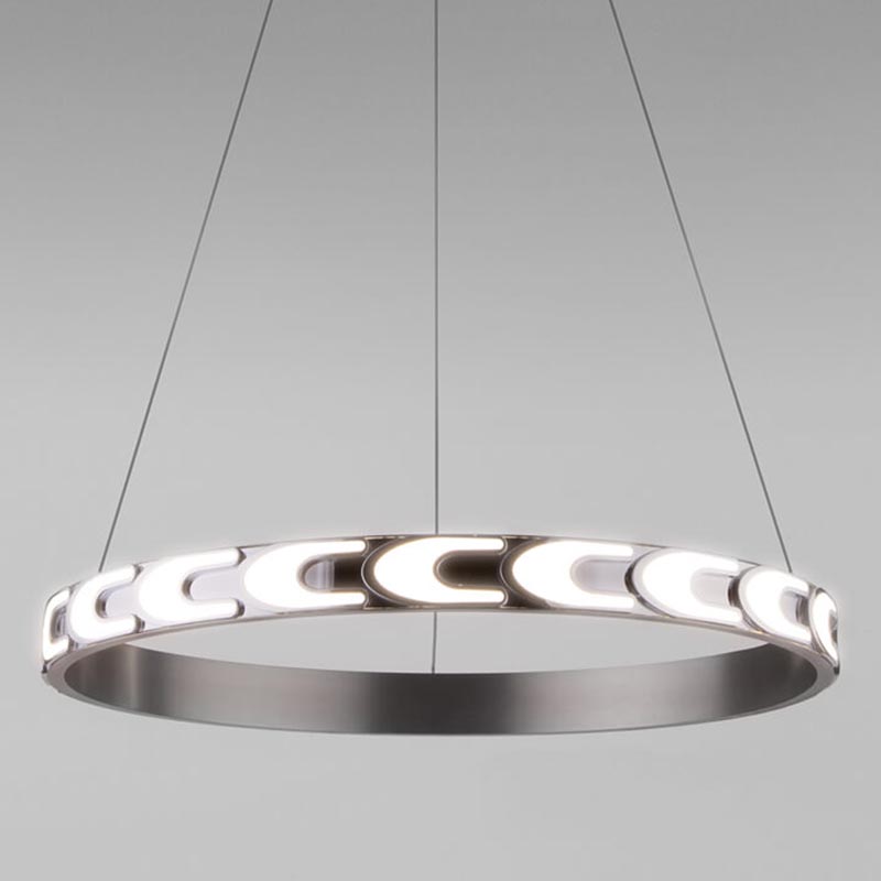 Люстра Maoris Ring Horizontal Chandelier D60 Никель Сатин в Ижевске | Loft Concept 