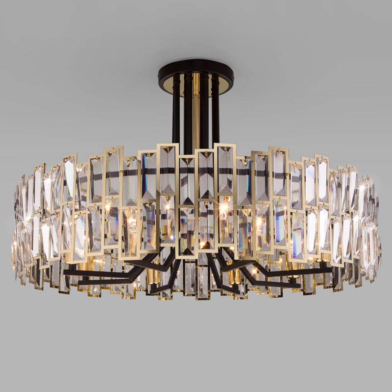 Потолочная люстра Darkness Chandelier gold 71 Черный Прозрачный (Transparent) Золотой в Ижевске | Loft Concept 