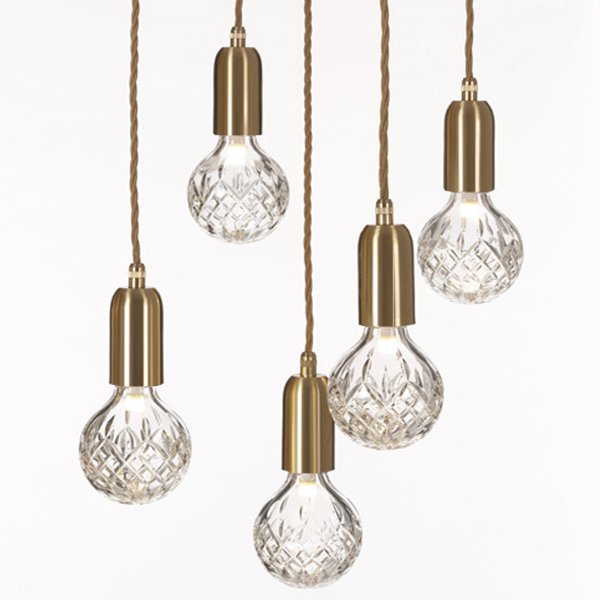 Подвесной светильник lee broom Ceare Crystal Bulb Chandelier Золотой в Ижевске | Loft Concept 