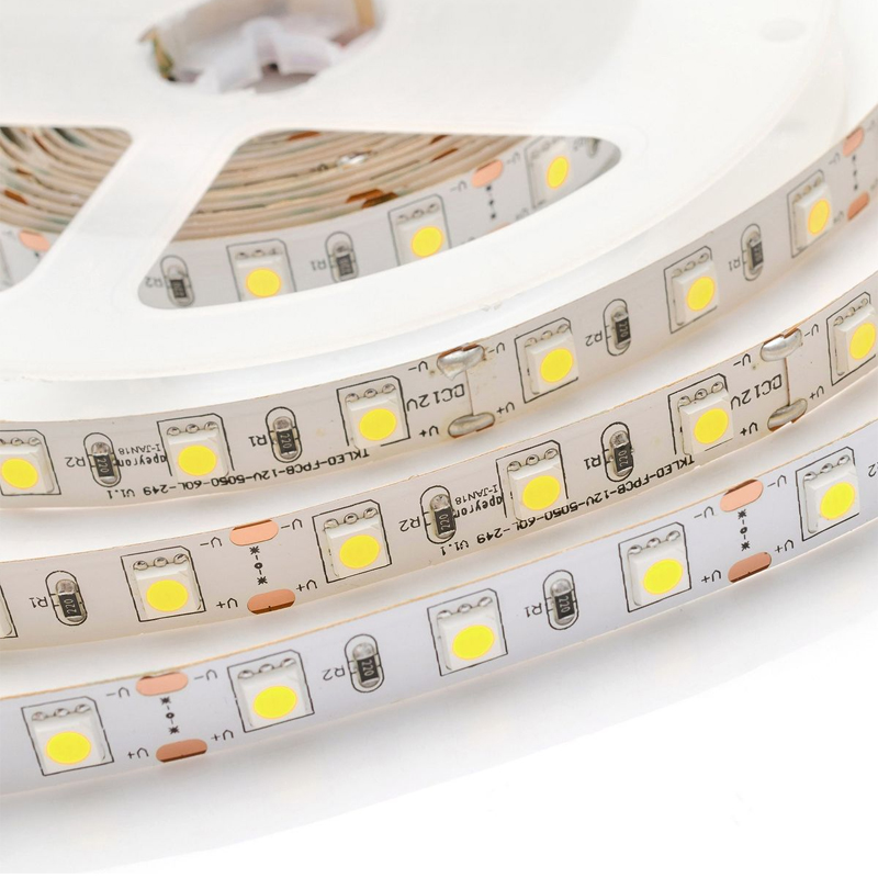 Комплект светодиодной ленты 14,4W/m 60LED/m 5050SMD холодный белый 1M Белый в Ижевске | Loft Concept 