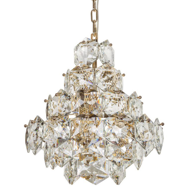 Люстра Tiers Crystal Light Chandelier Gold 45 Золотой Прозрачное Стекло в Ижевске | Loft Concept 