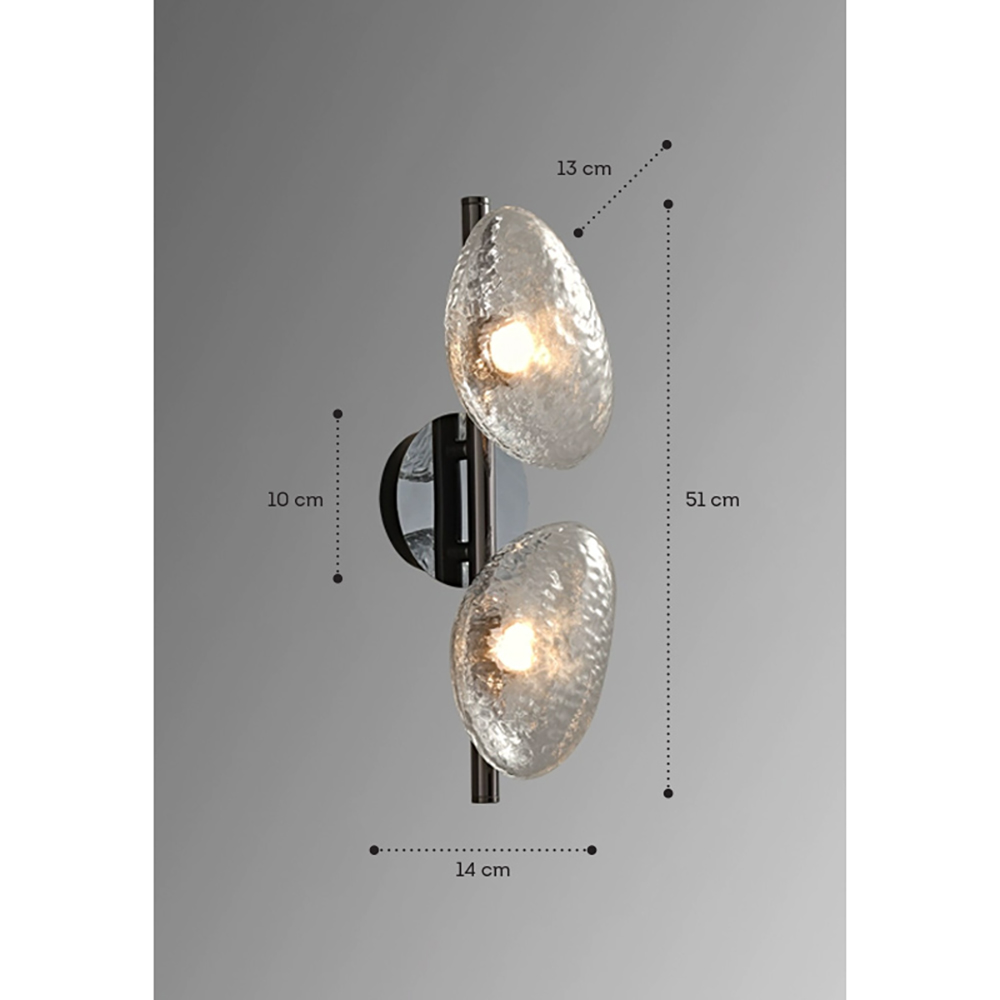 Бра LINDIS FROST LONG WALL 2 лампы Прозрачное стекло в Ижевске