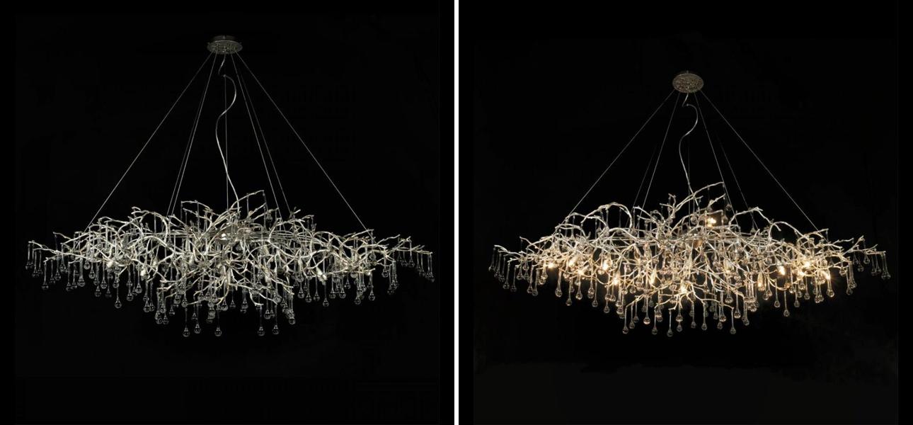 Люстра Crystal Drops bright Silver - фото №1