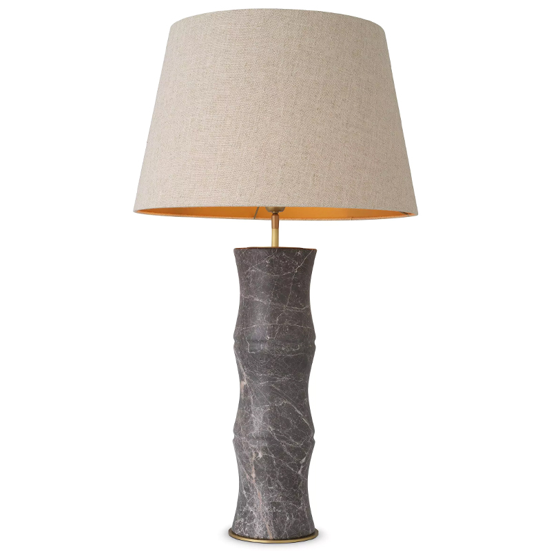 Настольная лампа Eichholtz Table Lamp Bonny Grey Бежево-серый Серый Латунь в Ижевске | Loft Concept 