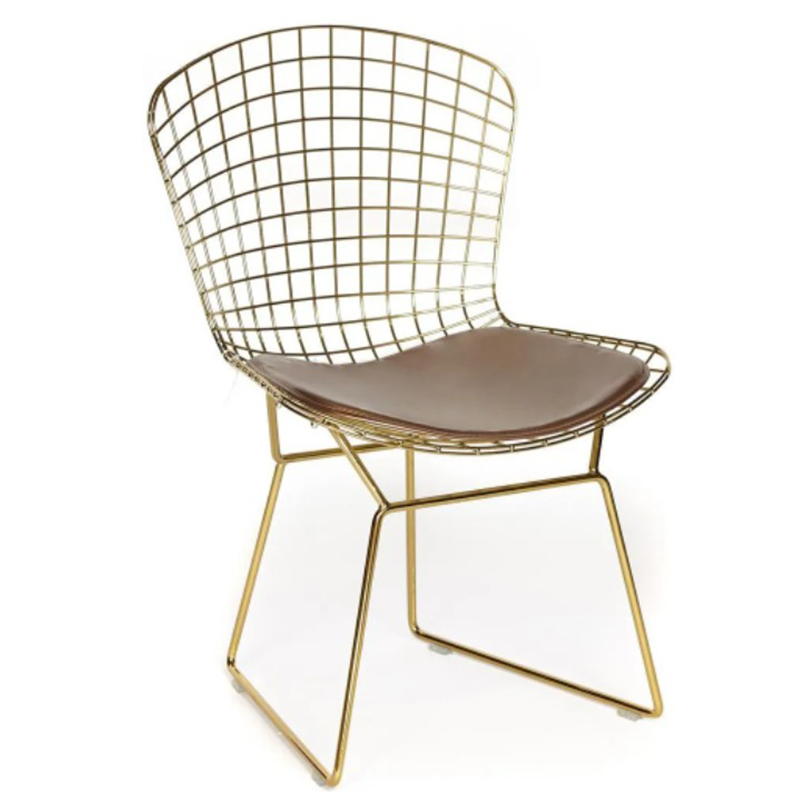 Стул Bertoia Chair Gold Золотой Коричневый в Ижевске | Loft Concept 