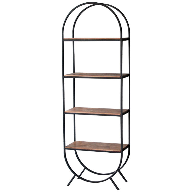 Стеллаж Lugo Industrial Metal Rust Black Rack Коричневый Черный в Ижевске | Loft Concept 