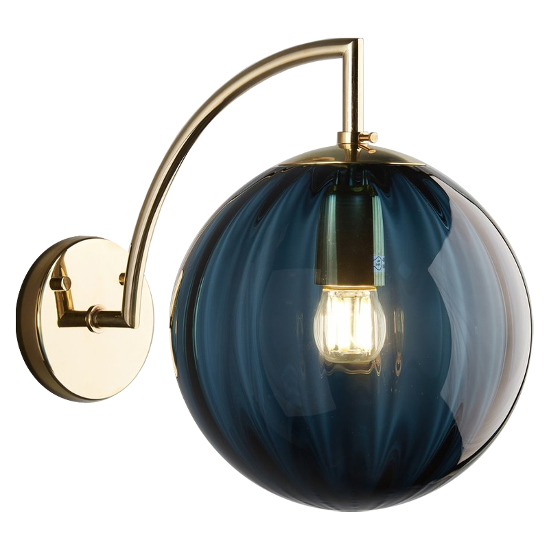 Бра Hector Sconce Blue Глянцевое золото Синий в Ижевске | Loft Concept 