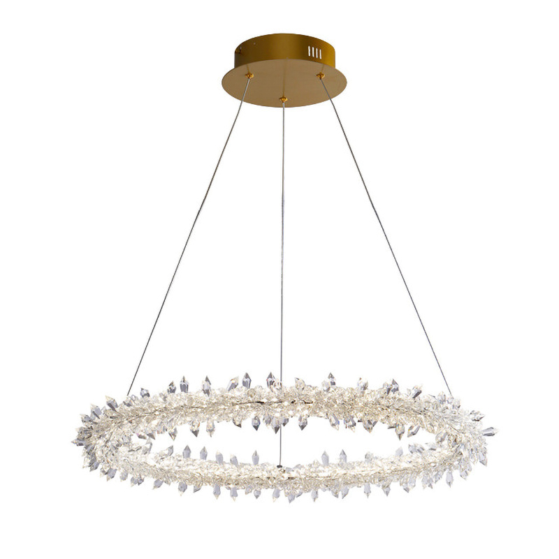 Люстра Crystal round chandelier Прозрачный Латунь в Ижевске | Loft Concept 