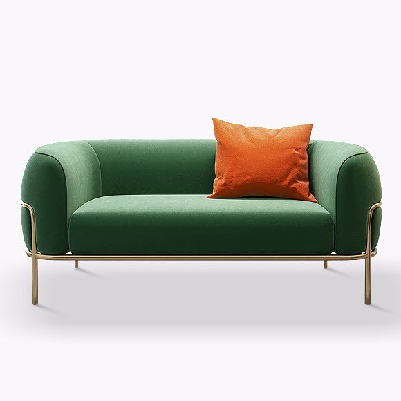 Диван SOPHIE SOFA Зеленый Латунь в Ижевске | Loft Concept 