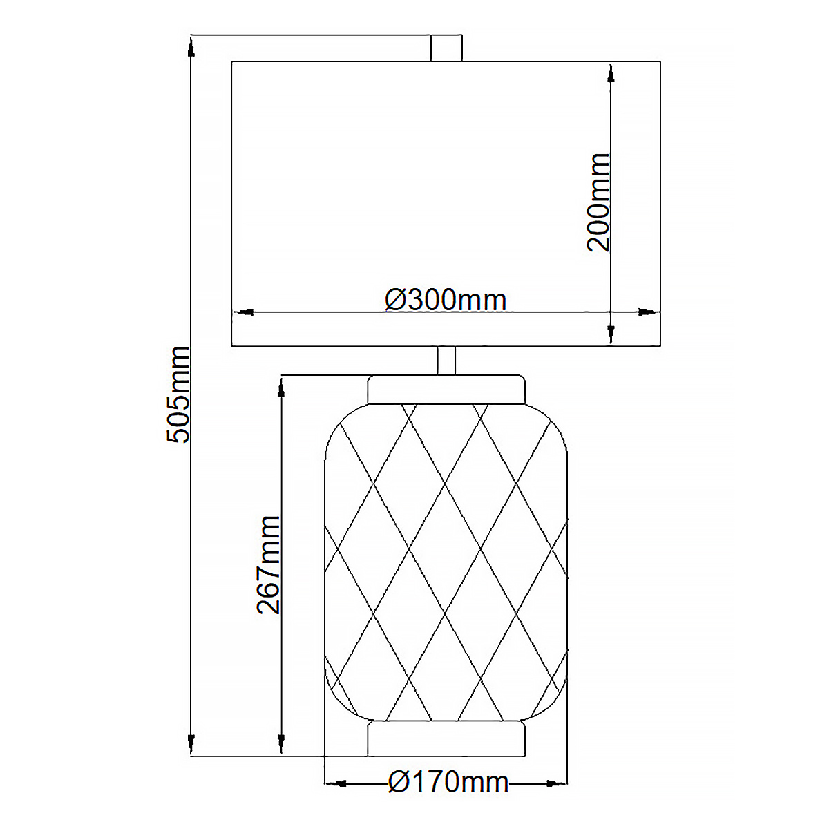 Настольная лампа с цилиндрическим абажуром и прозрачным стеклянным основанием Quintiesse в Ижевске