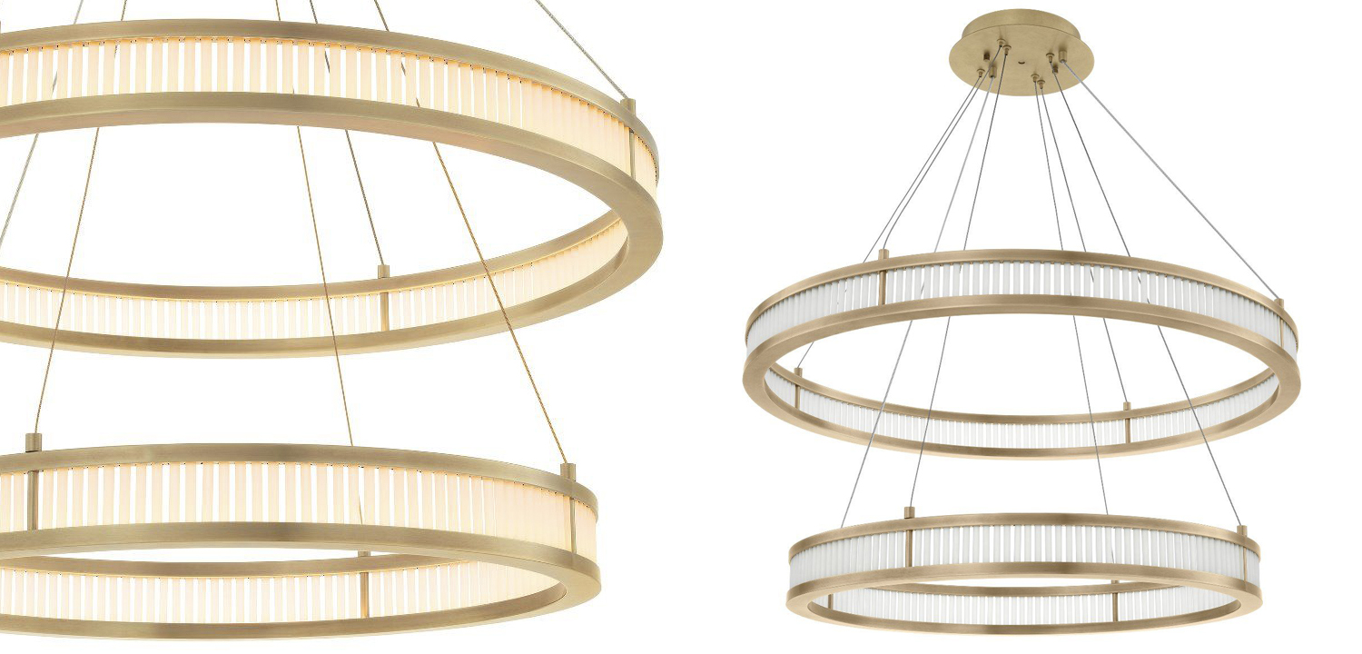 Люстра Eichholtz Chandelier Damien Double Brass - фото