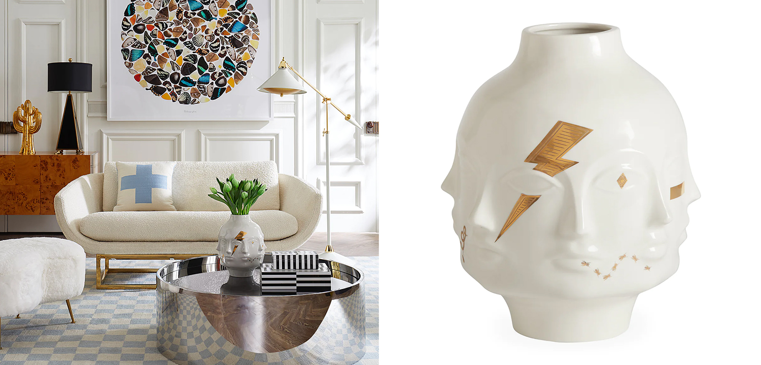 Ваза Jonathan Adler Gilded Dora Maar Large Vase - фото