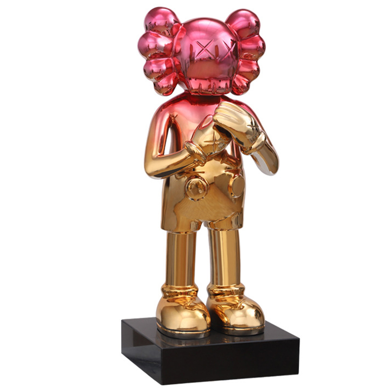 Статуэтка KAWS Gradient Gold Red on stand Золотой Красный в Ижевске | Loft Concept 