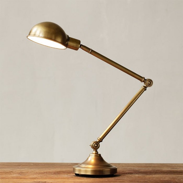 Настольная лампа Brass Vintage Loft Table Lamp Латунь в Ижевске | Loft Concept 