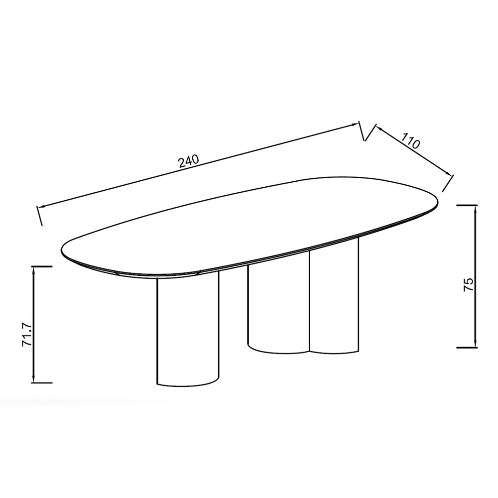 Стол обеденный мраморный с колоннами Marble Column Table в Ижевске