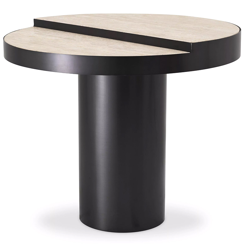 Приставной столик Eichholtz Side Table Excelsior Черный Песочный в Ижевске | Loft Concept 