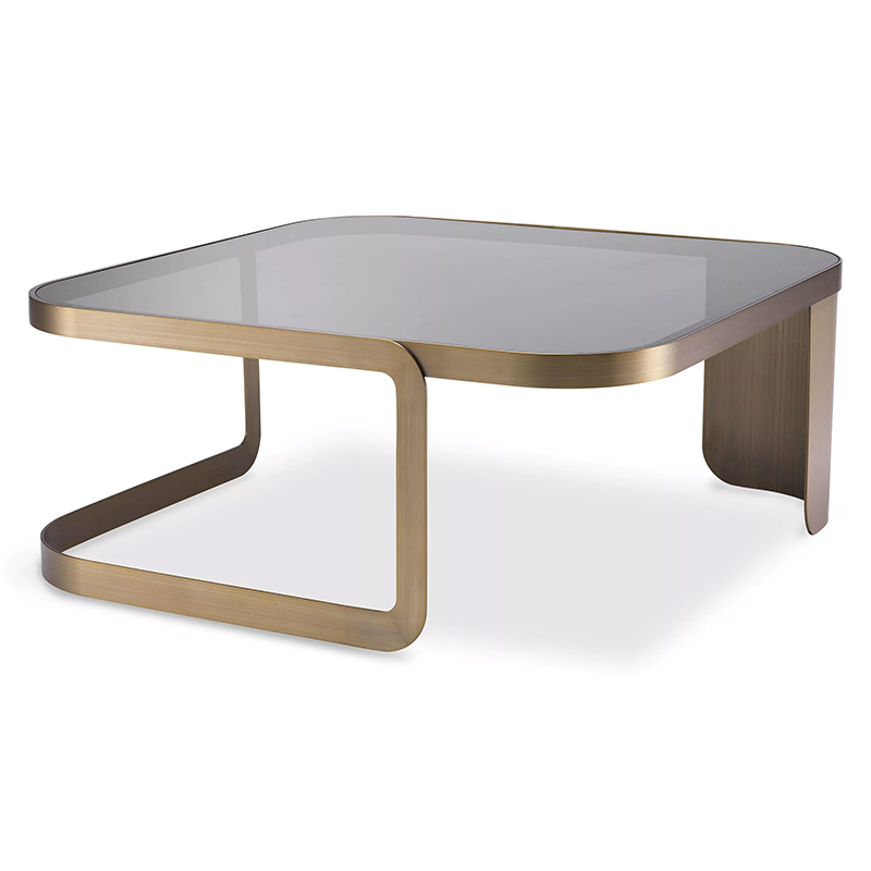 Кофейный стол Eichholtz Coffee Table Numa Стекло Смок Латунь в Ижевске | Loft Concept 