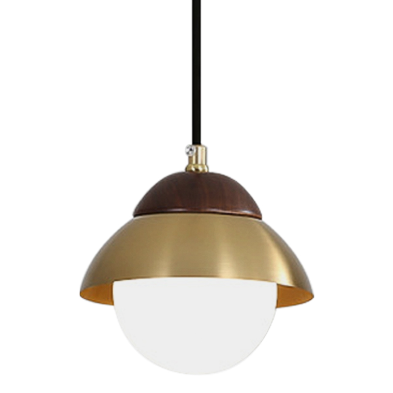 Подвесной светильник Roch Pendant Wooden Eco Light Коричневый Латунь в Ижевске | Loft Concept 