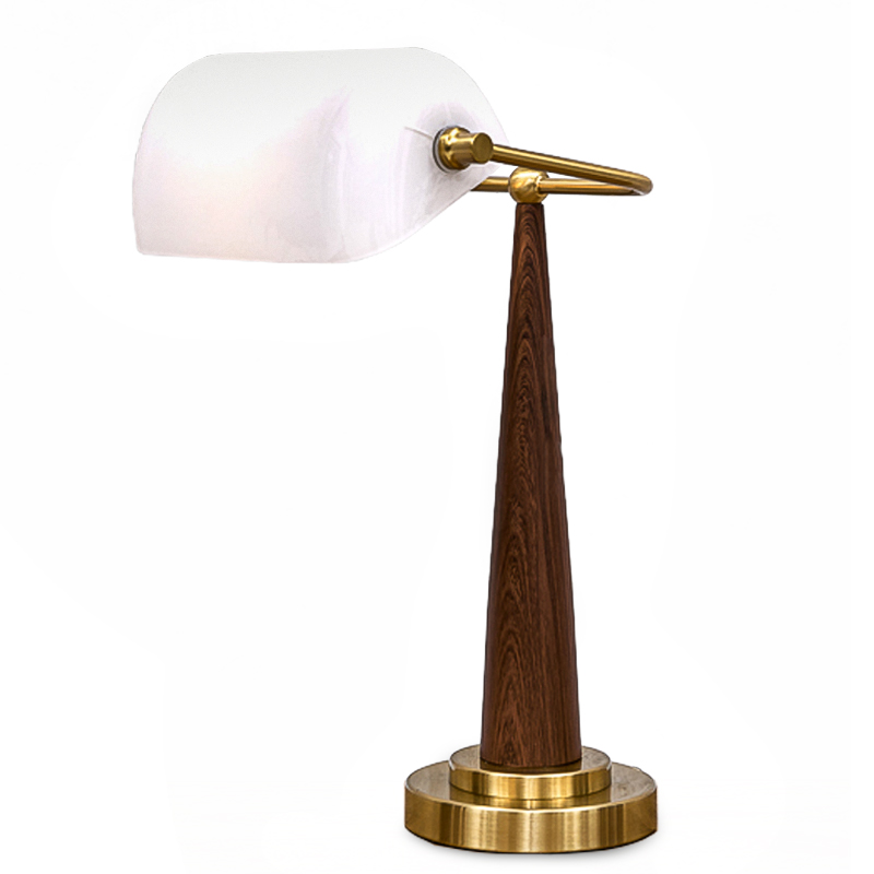 Настольная лампа Ziani Table lamp Белый Коричневый Латунь в Ижевске | Loft Concept 