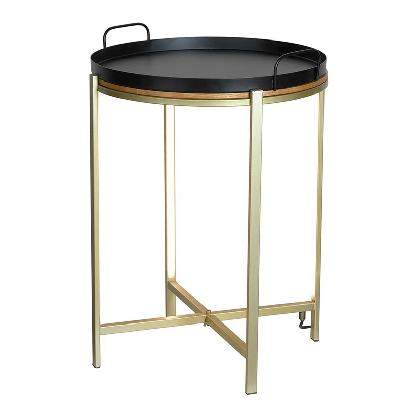 Приставной стол Nagib Side Table Bronze LED Бронза в Ижевске | Loft Concept 