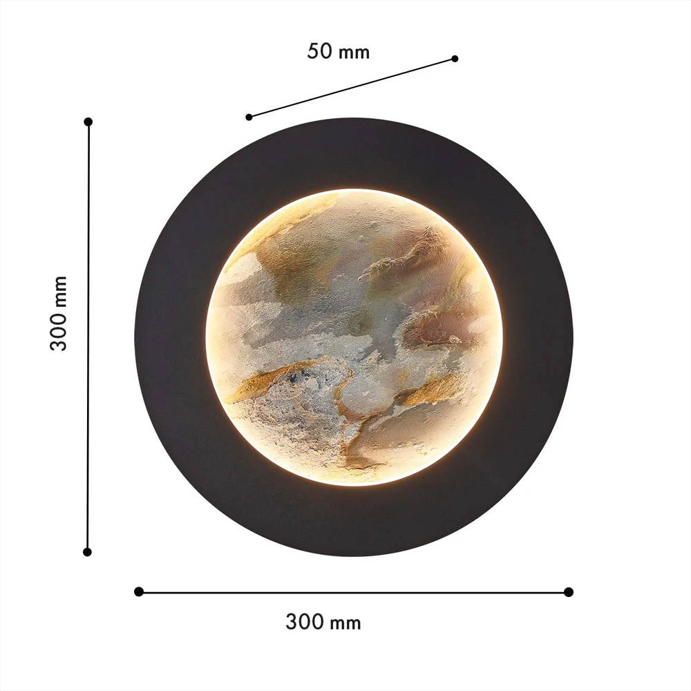 Бра в форме диска черного цвета Borders of Black в Ижевске