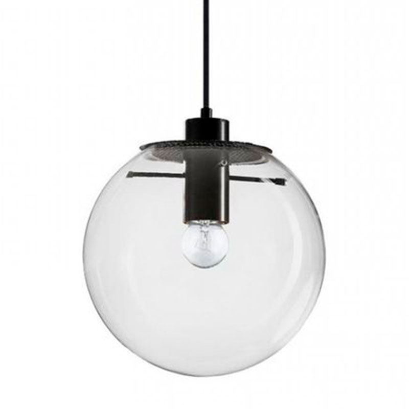 Подвесной светильник Selene Glass Ball Ceiling Lights Black  40 cm Черный Прозрачное Стекло в Ижевске | Loft Concept 