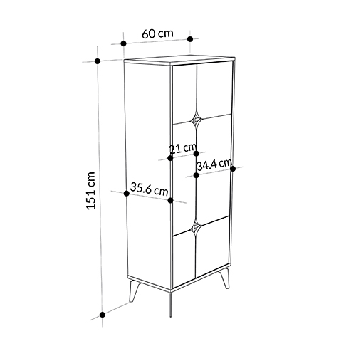 Комод белый с 4-мя дверцами на металлических ножках SPARK MULTIPURPOSE CABINET WHITE в Ижевске