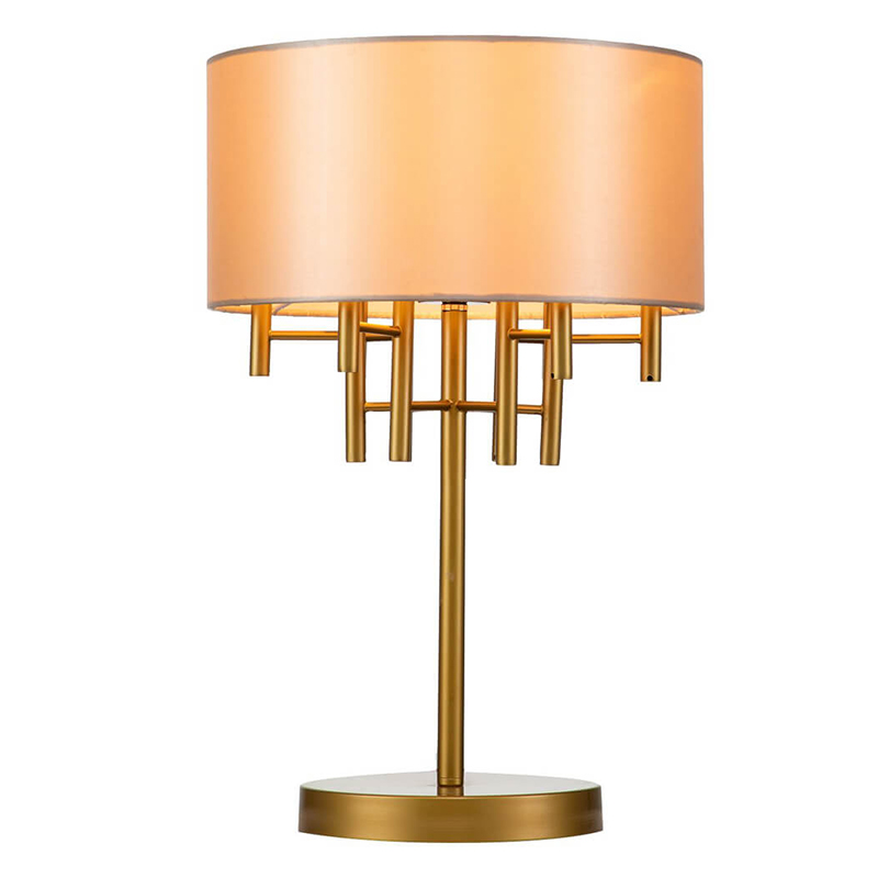 Настольная лампа Латунь Oswell Lampshade Table Lamp Латунь Бежевый в Ижевске | Loft Concept 