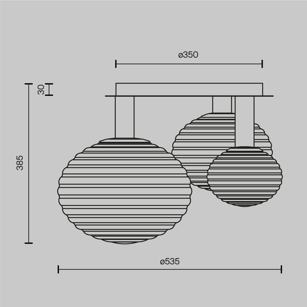 Потолочный светильник Triple ribbed base в Ижевске