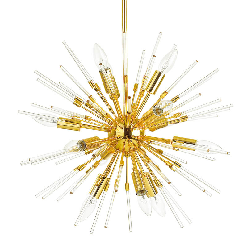 Люстра Welund Sputnik Chandelier gold Глянцевое золото Прозрачный в Ижевске | Loft Concept 