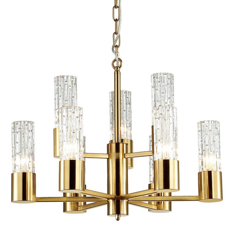 Люстра Lorinda Chandelier two tiers Прозрачный (Transparent) Золотой в Ижевске | Loft Concept 