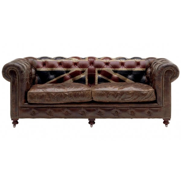 Диван Chesterfield Rebel Sofa Union Jack Andrew Martin Коричневый в Ижевске | Loft Concept 