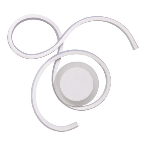 Бра белого цвета с изогнутыми световыми линиями и круглым основанием Luke Lampco Tracer Lamp Белый в Ижевске | Loft Concept 