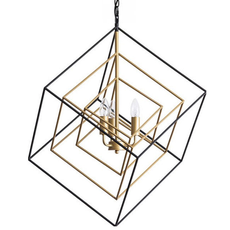 Светильник CUBIST Pendant Black and Gold 3 lamp Золотой Черный в Ижевске | Loft Concept 