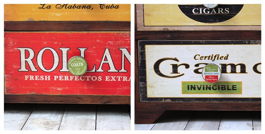 Комод в винтажном стиле с цветными ящиками Hurbor Loft Vintage - фото №1